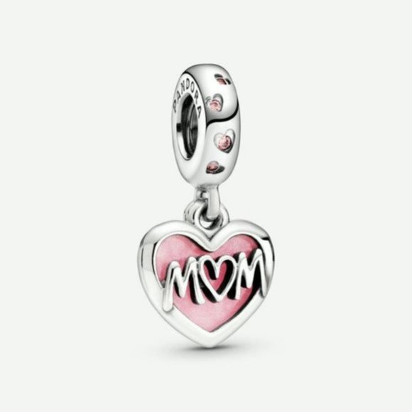 Pandora love mom pink Charm - Picture 1 of 7